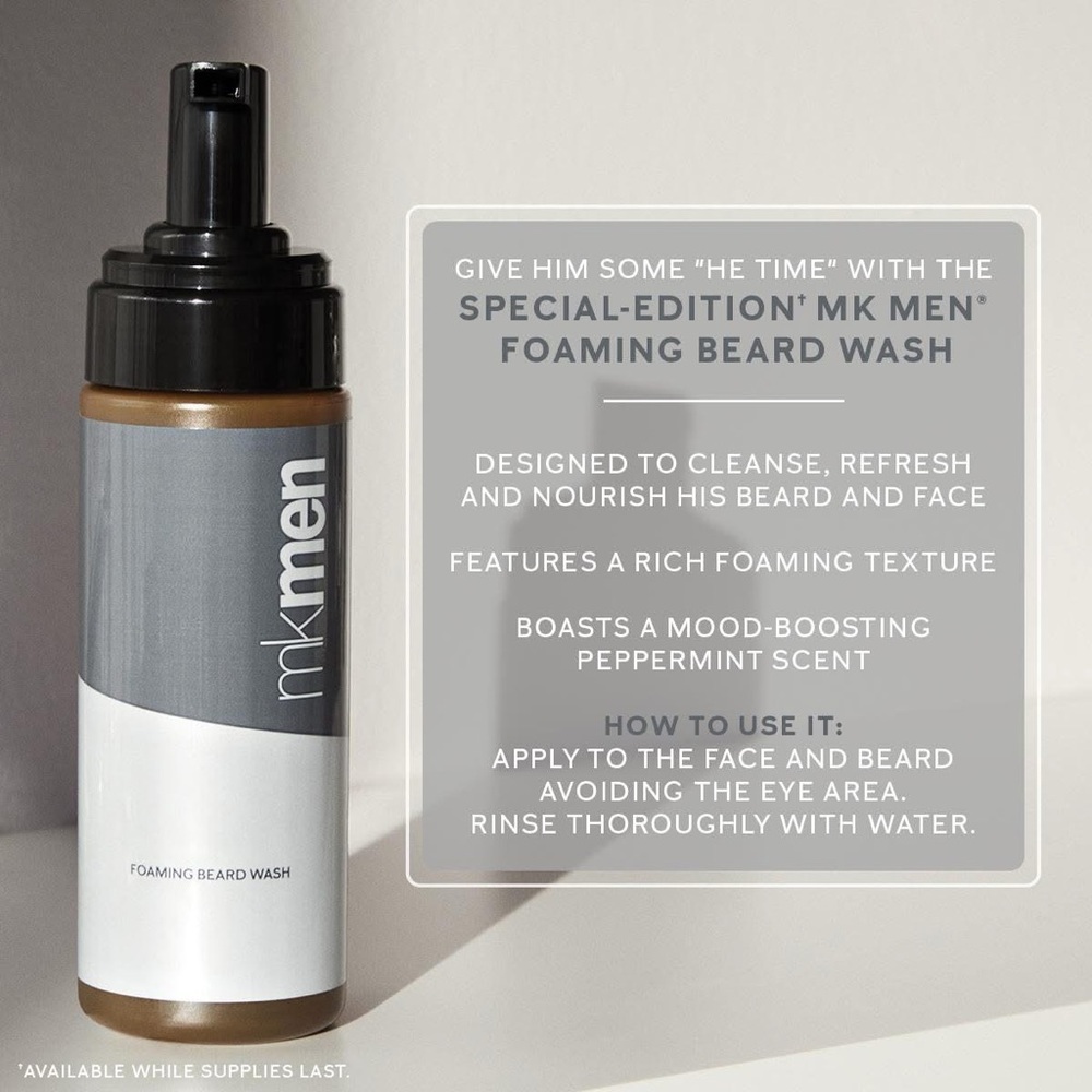 NWT Mary Kay® MKMen® Foaming Beard Wash-Cleanser Moisturize -Minty Fresh Gift